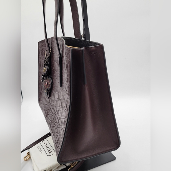 Coach Bags Coach Signature Embossed Charlie Carryall Oxblood Euc